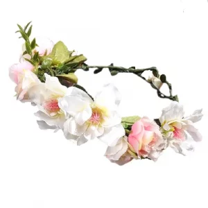 corona de flores composicion magnolia blanca 1