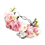 corona de flores de composicion de peonia rosa 1