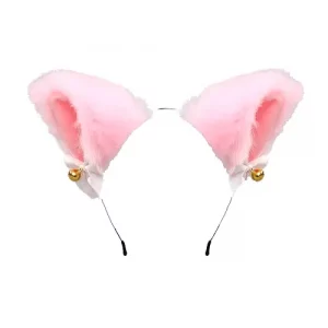 diadema con orejas de gato rosa 1